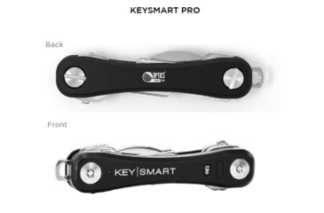 Image of OpticsPlanet Exclusive KeySmart Pro w/Tile Smart LocationKey Holder, Custom, Black, KS411-C-OP-BLK