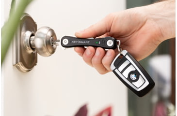 Image of OpticsPlanet Exclusive KeySmart Pro w/Tile Smart LocationKey Holder, Custom, Black, KS411-C-OP-BLK