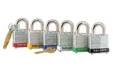 Image of Master Lock Red Safety Lockout Padlock W/2 470-3LHRED, Unit EA