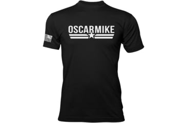 Image of Oscar Mike OM Logo Tee - Mens T-Shirts, Black, L, M-OM-BLACK-01-0176-L