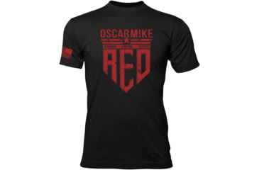 Image of Oscar Mike Oscar Mike R.E.D Shield T-Shirt - Mens, Black, XL, M-OM-BLACK-01-0228-XL