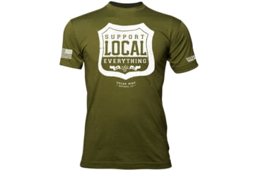 Image of Oscar Mike Support Local Tee - Mens T-Shirts, Olive, 3XL, M-OM-ODG-01-0165-XXXL