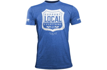Image of Oscar Mike Support Local Tee - Mens T-Shirts, Vintage Blue, S, M-OM-HTRBLU-01-0219-S