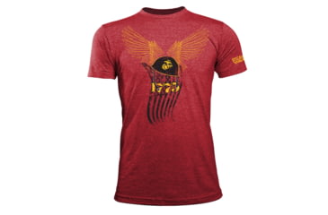 Image of Oscar Mike USMC First To Fight Tee, Heathered Red, Small, M-OM-HTRRED-01-0398-S