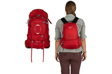 Image of Osprey Ariel Plus 60 Pack - Womens, Carnelian Red, Extra Small/Small, 10002914