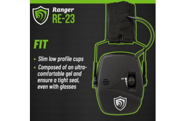 Image of Otis Technology Ear Shield Ranger Electronic Pro Ear Muffs, 23dB, Black, FG-ES23E-BKH