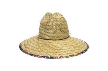 Image of Outdoor Cap Natural Straw Stars &amp; Stripes Brim One Size Fits Most, STW-500