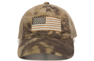 Image of Outdoor Cap USA Flag Sports Canvas Camo Cap w/Kryptek Printed - Mens, One Size, Kryptek Typhon/Black, USA200M