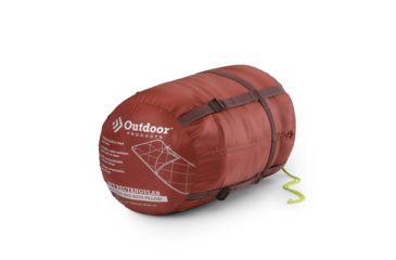 Image of Outdoor Products 40F Extra Large Sleeping Bag w/ Pillow, Orange/Maroon, 50034