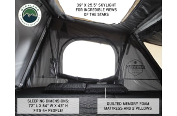 Image of Overland Vehicle Systems Bushveld II Hard Shell Roof Top Tent - 2+ Person, 4 Season, Gray, 18189901