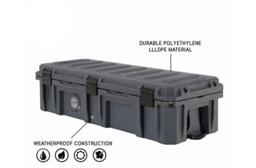 Image of Overland Vehicle Systems D.B.S. Dry Box w/ Wheels, Drain and Bottle Opener, Dark Grey, 117 QT, 40100021