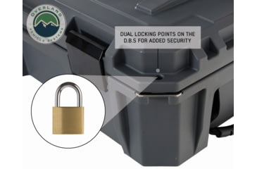Image of Overland Vehicle Systems D.B.S. Dry Box w/ Wheels, Drain and Bottle Opener, Dark Grey, 117 QT, 40100021
