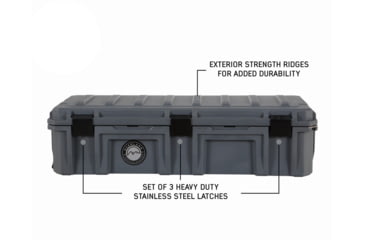 Image of Overland Vehicle Systems D.B.S. Dry Box w/ Wheels, Drain and Bottle Opener, Dark Grey, 117 QT, 40100021