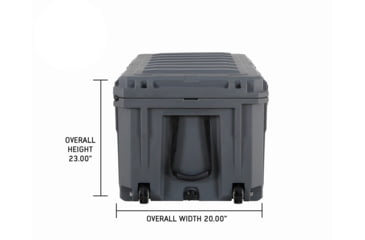 Image of Overland Vehicle Systems D.B.S. Dry Box w/ Wheels, Drain and Bottle Opener, Dark Grey, 169 QT, 40100031