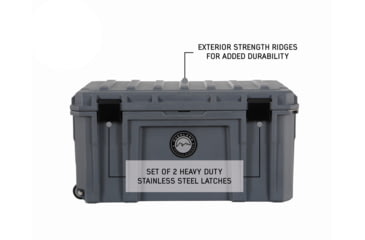 Image of Overland Vehicle Systems D.B.S. Dry Box w/ Wheels, Drain and Bottle Opener, Dark Grey, 169 QT, 40100031