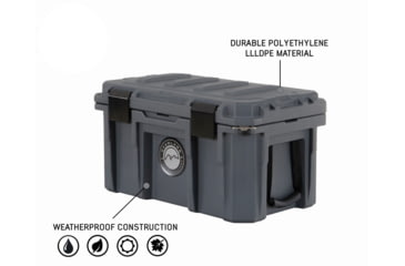 Image of Overland Vehicle Systems D.B.S. Dry Box w/ Wheels, Drain and Bottle Opener, Dark Grey, 53 QT, 40100001