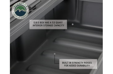 Image of Overland Vehicle Systems D.B.S. Dry Box w/ Wheels, Drain and Bottle Opener, Dark Grey, 53 QT, 40100001