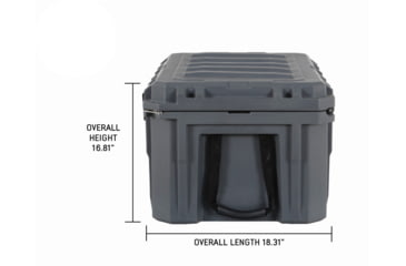 Image of Overland Vehicle Systems D.B.S. Dry Box w/ Wheels, Drain and Bottle Opener, Dark Grey, 95 QT, 40100011