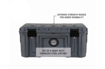 Image of Overland Vehicle Systems D.B.S. Dry Box w/ Wheels, Drain and Bottle Opener, Dark Grey, 95 QT, 40100011