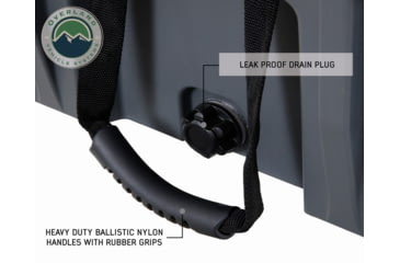Image of Overland Vehicle Systems D.B.S. Dry Box w/ Wheels, Drain and Bottle Opener, Dark Grey, 95 QT, 40100011
