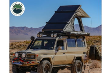 Image of Overland Vehicle Systems Mamba 3 Clamshell Aluminum Roof Top Tent -Black Shell &amp; Grey Body, Black/Grey, 18099901