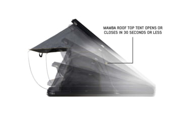 Image of Overland Vehicle Systems Mamba 3 Clamshell Aluminum Roof Top Tent -Black Shell &amp; Grey Body, Black/Grey, 18099901