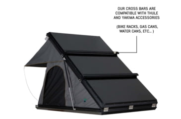 Image of Overland Vehicle Systems Mamba 3 Clamshell Aluminum Roof Top Tent -Black Shell &amp; Grey Body, Black/Grey, 18099901