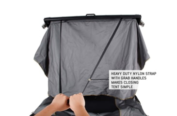 Image of Overland Vehicle Systems Mamba 3 Clamshell Aluminum Roof Top Tent -Black Shell &amp; Grey Body, Black/Grey, 18099901