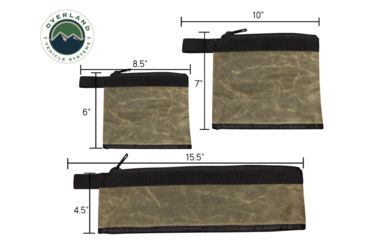 Image of Overland Vehicle Systems Medium Bags, 3 Pcs, #12 Waxed Canvas, 21059941