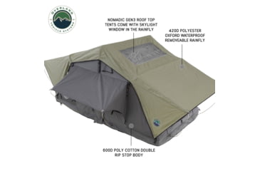 Image of Overland Vehicle Systems N2S Nomadic 2 Standard Roof Top Tent, Gray/Green, 18429936