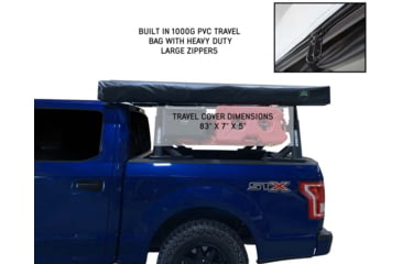 Image of Overland Vehicle Systems Nomadic 270 LT Awning - Driver Side - Dark Gray Cover With Black Cover Universal, 19559907