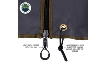 Image of Overland Vehicle Systems Nomadic 270 LT Awning Wall 3 / 4 Passenger Side, 18359909