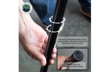 Image of Overland Vehicle Systems Nomadic 270 LTE Passenger Side Awning w/Bracket Kit, 19689909