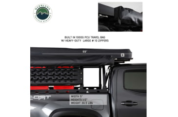 Image of Overland Vehicle Systems Nomadic 270 LTE Passenger Side Awning w/Bracket Kit, 19689909