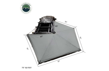 Image of Overland Vehicle Systems Nomadic 270 LTE Passenger Side Awning w/Bracket Kit, 19689909
