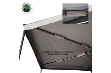 Image of Overland Vehicle Systems Nomadic 270 LTE Passenger Side Awning w/Bracket Kit, 19689909