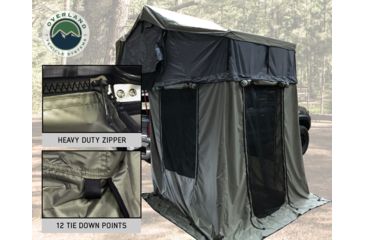 Image of Overland Vehicle Systems Nomadic 3 Annex Base, Green/Black, 86 x 76 x 82 in, 18039836