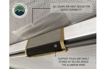 Image of Overland Vehicle Systems Nomadic Awning 270 Cover, Passenger Side, Dark Gray/Black, 240 x 157 x 88.5 in, 19529907