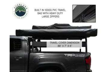 Image of Overland Vehicle Systems Nomadic Awning Tent 180 Degree 88 SF of Shelter With Zip In Wall, Dark Gray, 19619907