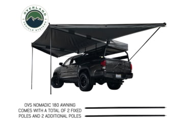 Image of Overland Vehicle Systems Nomadic Awning Tent 180 Degree 88 SF of Shelter With Zip In Wall, Dark Gray, 19619907