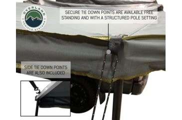 Image of Overland Vehicle Systems Nomadic Awning Tent 180 Degree 88 SF of Shelter With Zip In Wall, Dark Gray, 19619907