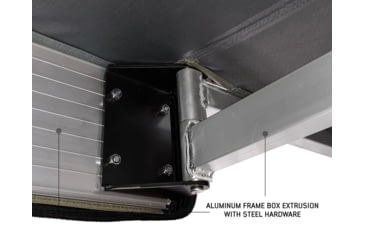 Image of Overland Vehicle Systems Nomadic LT 270 Awning &amp; Wall 1, 2, &amp; Mounting Brackets - Driverside, Grey/Green, 19579907