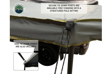Image of Overland Vehicle Systems Nomadic LT 270 Awning &amp; Wall 1, 2, &amp; Mounting Brackets - Driverside, Grey/Green, 19579907