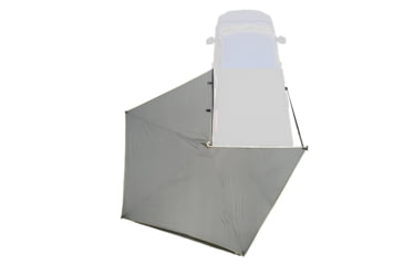 Image of Overland Vehicle Systems Nomadic LT 270 Awning &amp; Wall 1, 2, &amp; Mounting Brackets - Driverside, Grey/Green, 19579907