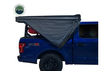 Image of Overland Vehicle Systems Nomadic LT 270 Awning &amp; Wall 1, 2, &amp; Mounting Brackets - Passenger Side, Grey/Green, 19589907