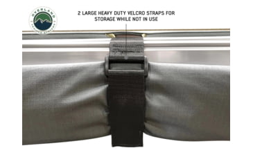 Image of Overland Vehicle Systems Nomadic LT 270 Awning &amp; Wall 1, 2, &amp; Mounting Brackets - Passenger Side, Grey/Green, 19589907