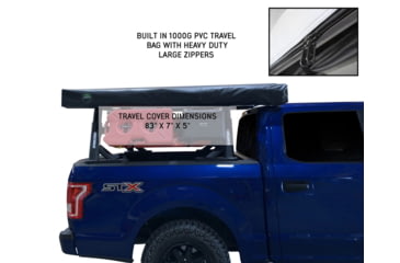 Image of Overland Vehicle Systems Nomadic LT 270 Awning &amp; Wall 1, 2, &amp; Mounting Brackets - Passenger Side, Grey/Green, 19589907