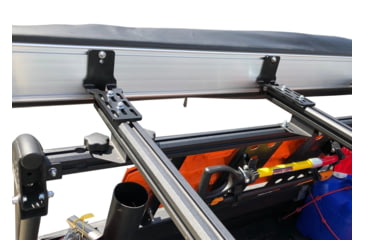 Image of Overland Vehicle Systems Nomadic LT 270 Awning &amp; Wall 1, 2, &amp; Mounting Brackets - Passenger Side, Grey/Green, 19589907