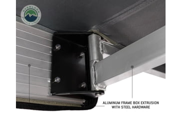 Image of Overland Vehicle Systems Nomadic LT 270 Awning &amp; Wall 1, 2, &amp; Mounting Brackets - Passenger Side, Grey/Green, 19589907