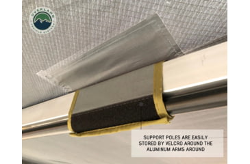 Image of Overland Vehicle Systems Nomadic LT 270 Awning &amp; Wall 1, 2, &amp; Mounting Brackets - Passenger Side, Grey/Green, 19589907